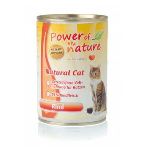 POWER OF NATURE NATURAL CAT- karma mokra z wołowiną dla kotów - 400 g x 10 szt..jpg