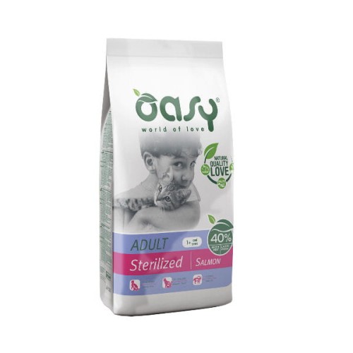 OASY ADULT STERILIZED SALMON Kompletna karma sucha z łososiem dla kotów sterylizowanych lub kastrowanych - 1,5 kg.jpg
