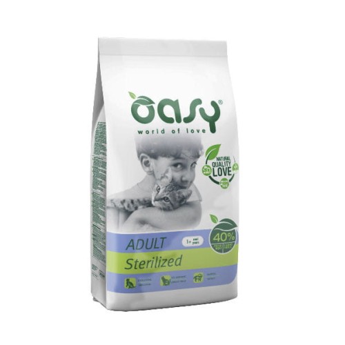 OASY ADULT STERILIZED CHICKEN Kompletna karma sucha z kurczakiem dla kotów sterylizowanych lub kastrowanych - 1,5 kg.jpg