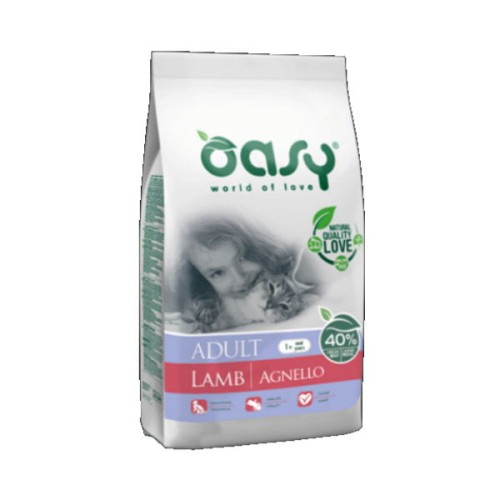 OASY ADULT LAMB Kompletna karma sucha z jagnięciną dla kotów dorosłych - 1,5 kg.jpg