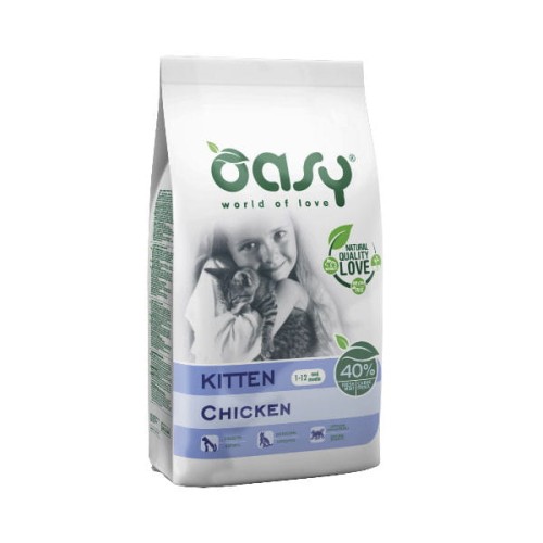 OASY ADULT KITTEN CHICKEN Kompletna karma sucha z kurczakiem dla kociąt od 1 do 12 miesięcy - 1,5 kg.jpg