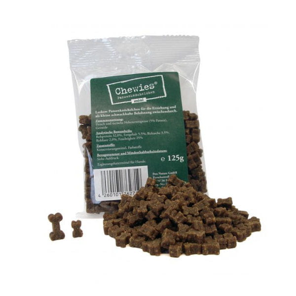 CHEWIES Kosteczki MINI ze żwaczem dla psów małych ras -  125 g.jpg