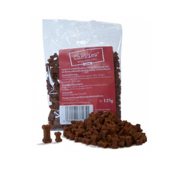 CHEWIES Kosteczki MINI łososiowe dla psów małych ras -  125 g.jpg