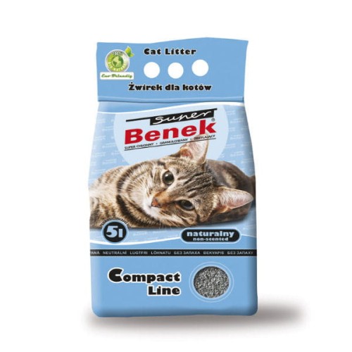 CERTECH SUPER BENEK COMPACT LINE naturalny 5 l - żwirek dla kota.jpg