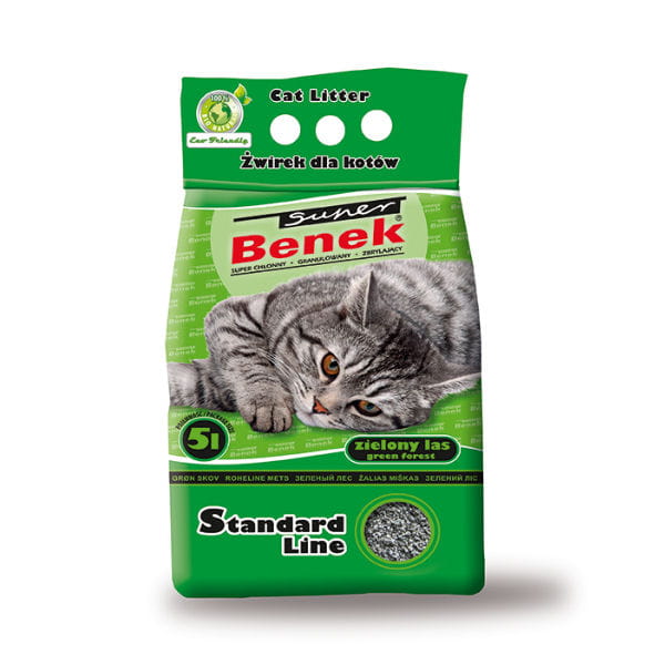 CERTECH SUPER BENEK STANDARD LINE Zielony Las 5l - żwirek dla kota.jpg