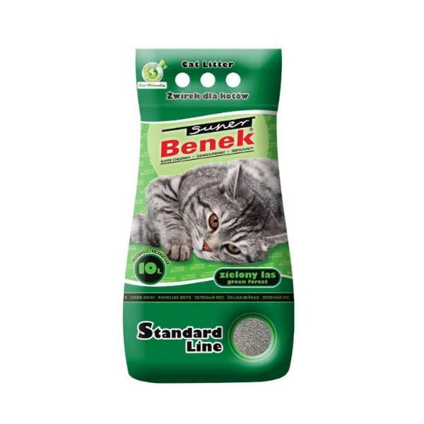 CERTECH SUPER BENEK STANDARD LINE Zielony Las 10l - żwirek dla kota.jpg
