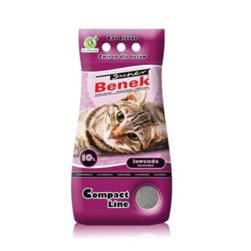 CERTECH SUPER BENEK COMPACT LINE lawendowy 10l - żwirek dla kota.jpg
