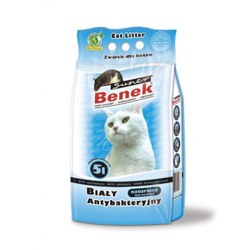 CERTECH SUPER BENEK antybakteryjny biały - żwirek dla kota - 5 l.jpg