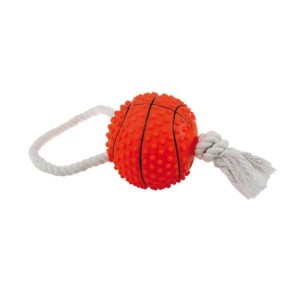 ZOLUX Zabawka piłka do koszykówki ze sznurem dla psa