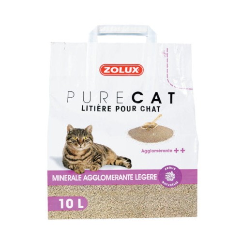 ZOLUX Żwirek PURECAT zbrylający naturalny dla kotów - 10 l.jpg