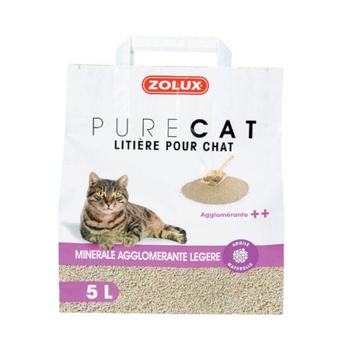ZOLUX Żwirek PURECAT zbrylający naturalny - 5 l.jpg