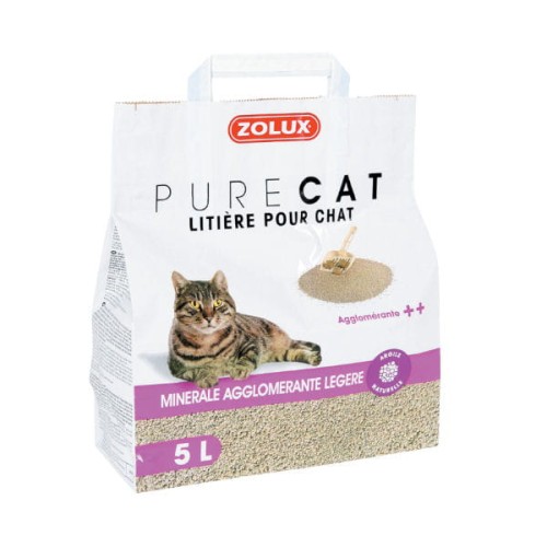 ZOLUX Żwirek PURECAT zbrylający naturalny dla kotów - 5 l.jpg