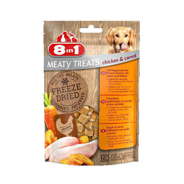 8in1 Dog Freeze Dried Duck Przysmak liofilizowany z piersi kurczaka i marchewką - 50 g.jpg