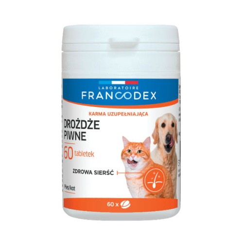 FRANCODEX Drożdże piwne - tabletki dla psów i kotów - 60 szt..jpg