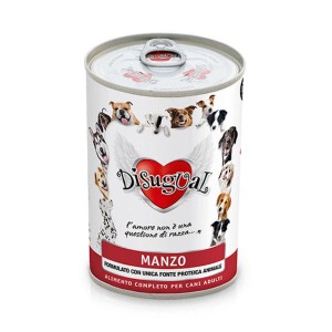 DISUGUAL MONOPROTEIN Karma mokra z wołowiny dla psów - 400 g x 4 szt. 