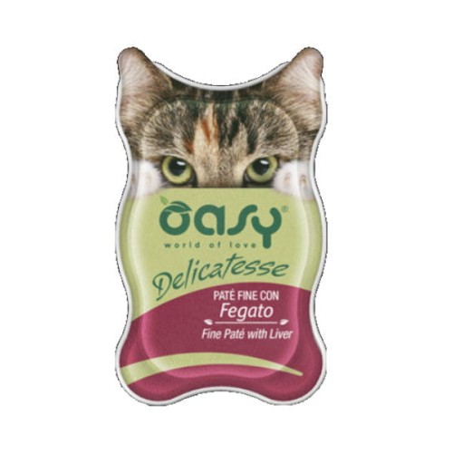 OASY DELICATESSE PATE Karma pełnowartościowa mokra z wątróbką - 85 g.jpg