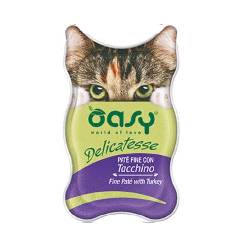 OASY DELICATESSE PATE Karma pełnowartościowa mokra z indykiem dla kotów -.jpg