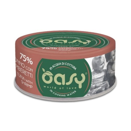 OASY MORE LOVE Karma uzupełniająca mokra - tuńczyk z krewetkami dla kotów - 70 g.jpg