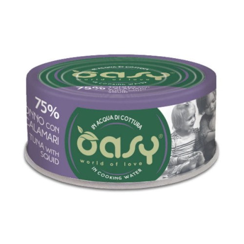 OASY MORE LOVE Karma uzupełniająca mokra - tuńczyk z kalmarami dla kotów - 70 g.jpg
