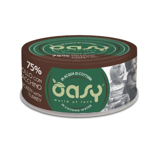 OASY MORE LOVE Karma uzupełniająca mokra - kurczak z indykiem dla kotów - 70 g.jpg