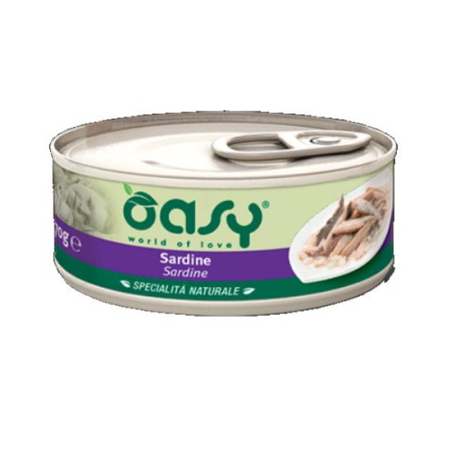 OASY NATURAL Karma uzupełniająca mokra - sardynki dla kotów - 150 g.jpg