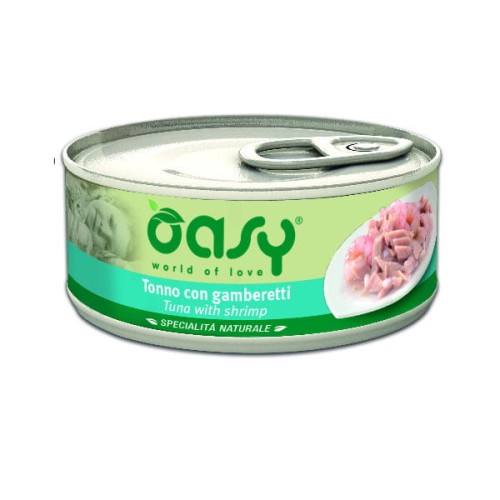 OASY NATURAL Karma uzupełniająca mokra - tuńczyk z krewetkami dla kotów - 150 g.jpg