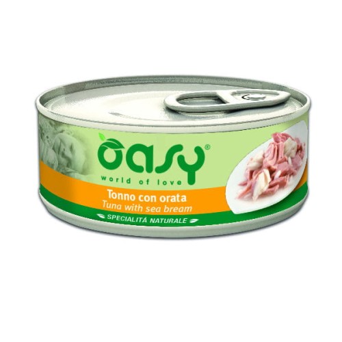 OASY NATURAL Karma uzupełniająca mokra - tuńczyk z doradą dla kotów - 150 g.jpg