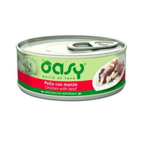 OASY NATURAL Karma uzupełniająca mokra - kurczak z wołowiną dla kotów - 150 g.jpg