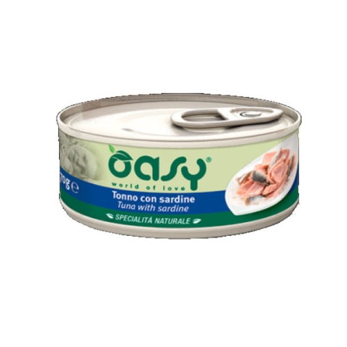OASY NATURAL Karma uzupełniająca mokra - tuńczyk z sardynkami dla kotów - 150 g.jpg