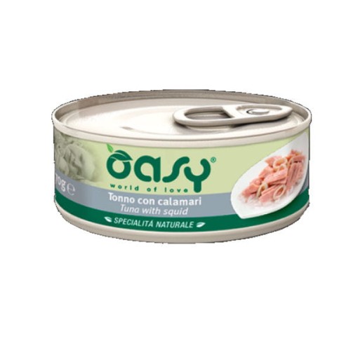 OASY NATURAL Karma uzupełniająca mokra - tuńczyk z kalmarami dla kotów - 150 g.jpg