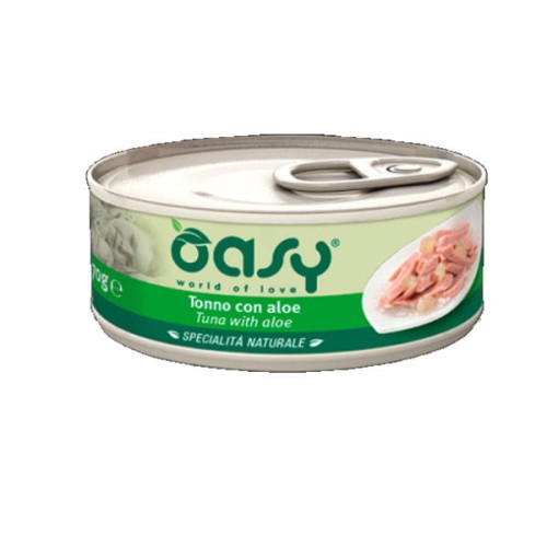 OASY NATURAL Karma uzupełniająca mokra - tuńczyk z aloesem dla kotów - 150 g.jpg