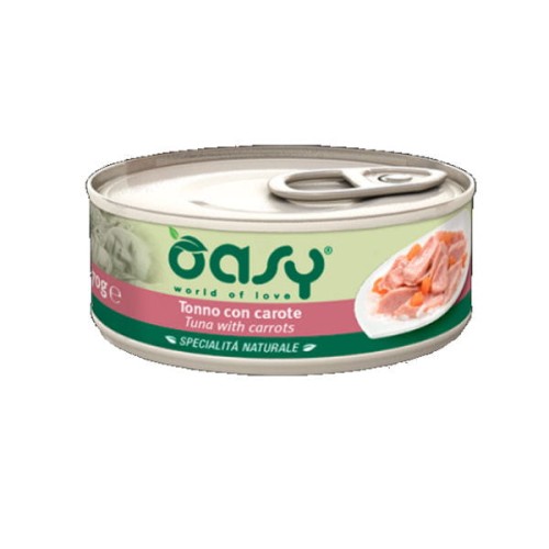OASY NATURAL Karma uzupełniająca mokra - tuńczyk z marchwią dla kotów - 150 g.jpg