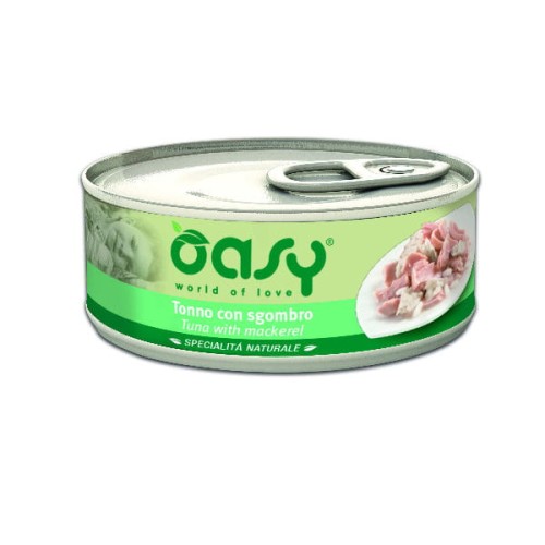 OASY NATURAL Karma uzupełniająca mokra - tuńczyk z makrelą dla kotów - 150 g.jpg