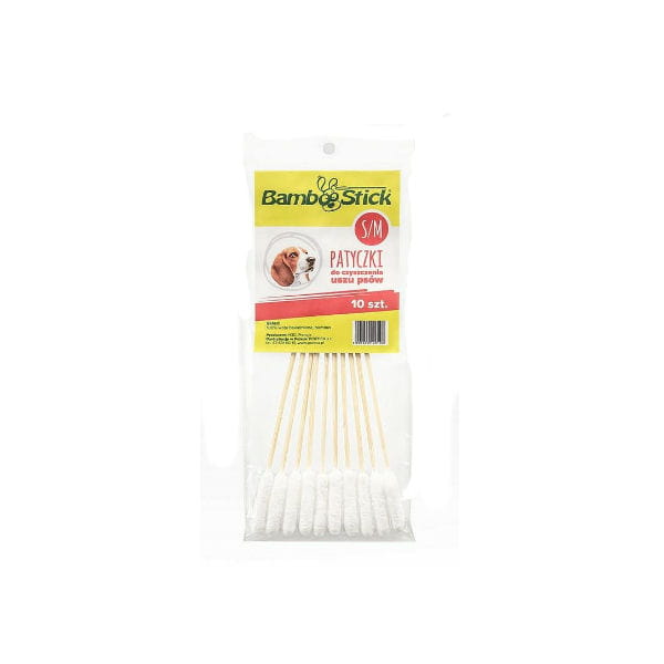 BAMBOOSTICK Patyczki do czyszczenia psich uszu - rozmiar S-M - 10 szt..jpg