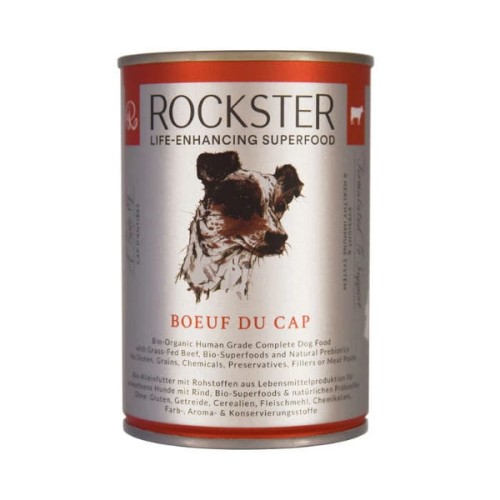ROCKSTER SUPERFOOD BOEUF DU CAP Organiczna kompletna mokra karma z wołowiną wpierająca wzrok i system odpornościowy - 400 g.jpg