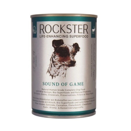 ROCKSTER SUPERFOOD THE SOUND OF GAME Organiczna kompletna mokra karma z jeleniem wspierająca stawy i chrząstki.jpg
