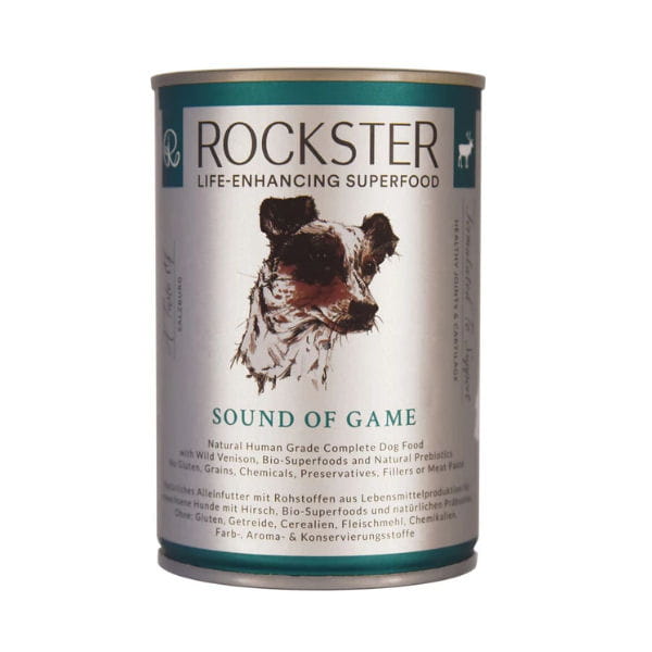 ROCKSTER SUPERFOOD THE SOUND OF GAME Organiczna kompletna mokra karma z jeleniem wspierająca stawy i chrząstki.jpg