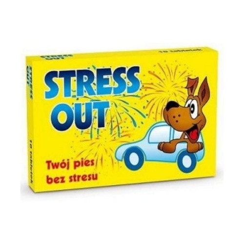 DERMAPHARM STRESS OUT - PREPARAT ŁAGODNIE USPOKAJAJĄCY DLA PSÓW - 10 SZT..jpg