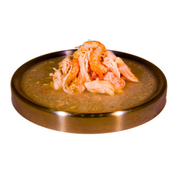 MOONLIGHT - DINNER nr 2 - naturalna karma z tuńczykiem, kurczakiem i krewetkami w sosie własnym dla kotów - 80 g.jpg