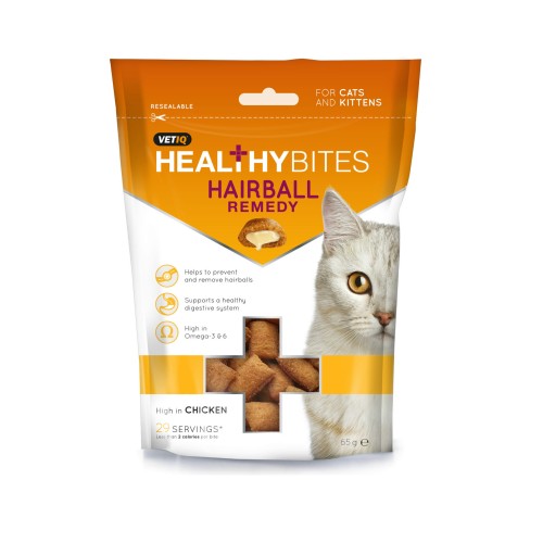 Vetiq Przysmaki dla kotów i kociąt Kule włosowe Healthy Bites Hairball Remedy For Cats &amp; Kitten 65g.jpg