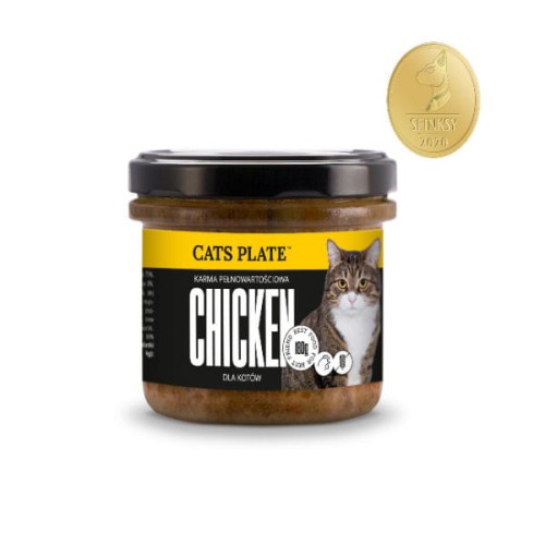 CATS PLATE FISH Karma pełnowartościowa z kurczaka dla kotów - 180 g.jpg