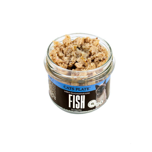 CATS PLATE FISH Karma pełnowartościowa z dorszem dla kotów - 180 g.jpg