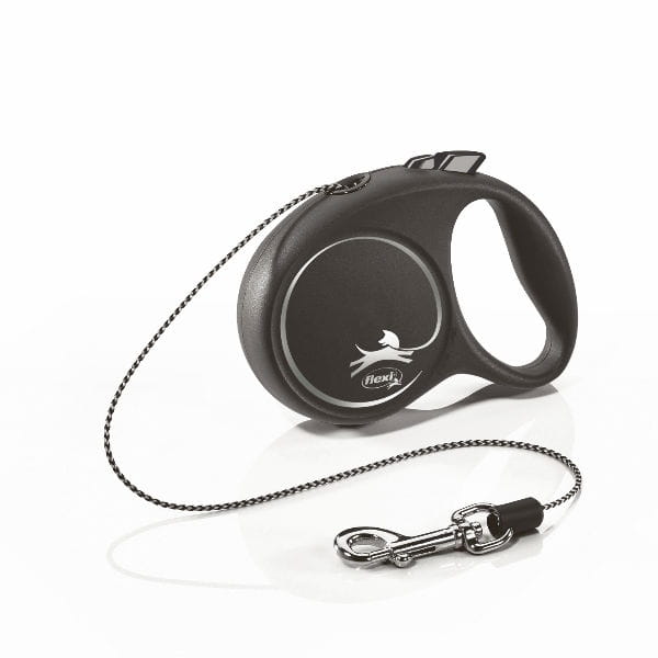 FLEXI Smycz automatyczna BLACK DESIGN dla psów - XS linka 3 m -  czarna.jpg