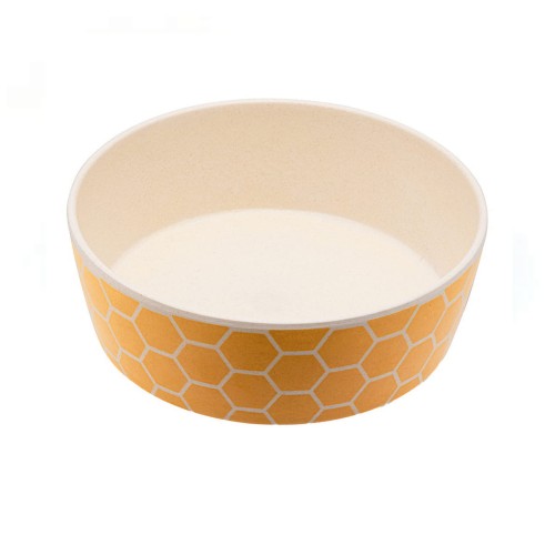 BECO PETS Miska PRINTED dla psa - żółty plaster miodu.jpg