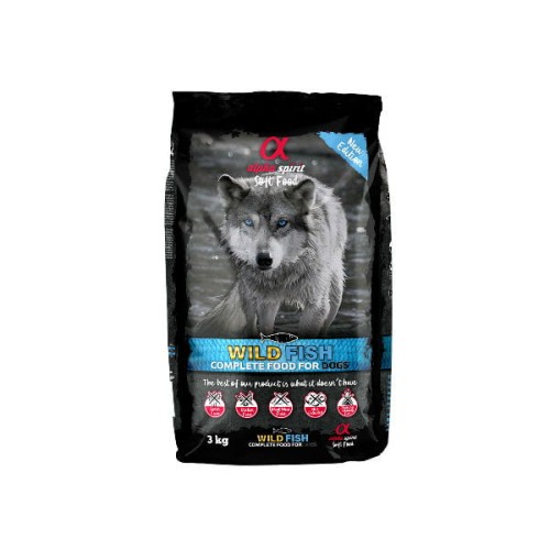 ALPHA SPIRIT WILD FISH Karma sucha miękka, monobiałkowa z rybami dla szczeniąt i dorosłych psów - 3 kg .jpg