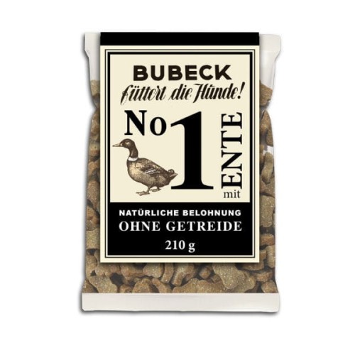 BUBECK Ciasteczka bezglutenowe No. 1 z kaczką dla psów - 210 g