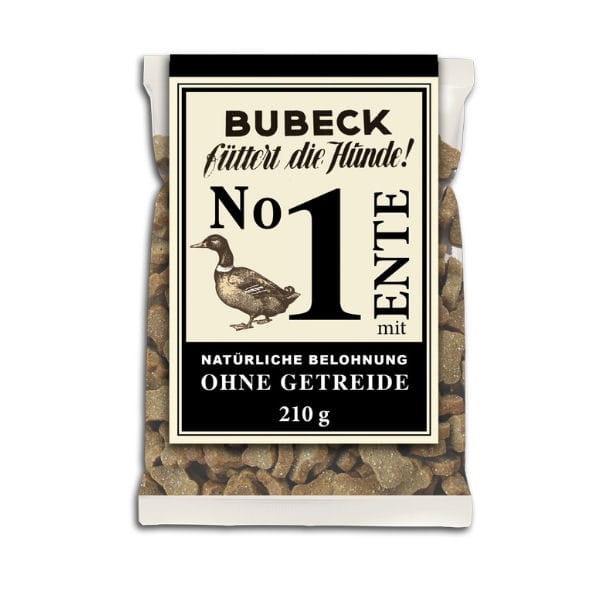 BUBECK Ciasteczka bezglutenowe No. 1 z kaczką dla psów - 210 g