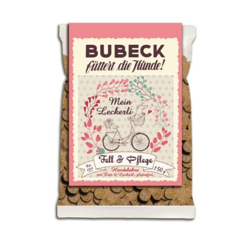 BUBECK Ciasteczka bezglutenowe Fell &amp; Pflege  (Pielęgnacja sierści) z kaczką i olejem z łososia.jpg