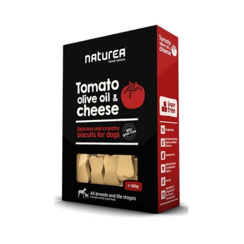 NATUREA  TOMATO Biszkopty bezzbożowe z pomidorami, oliwą i serem dla kotów i psów.jpg