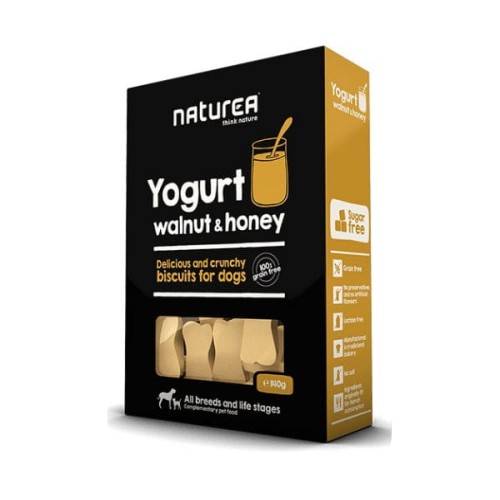 NATUREA YOGURT Biszkopty bezzbożowe z jogurtem z orzechami i miodem dla kotów i psów.jpg